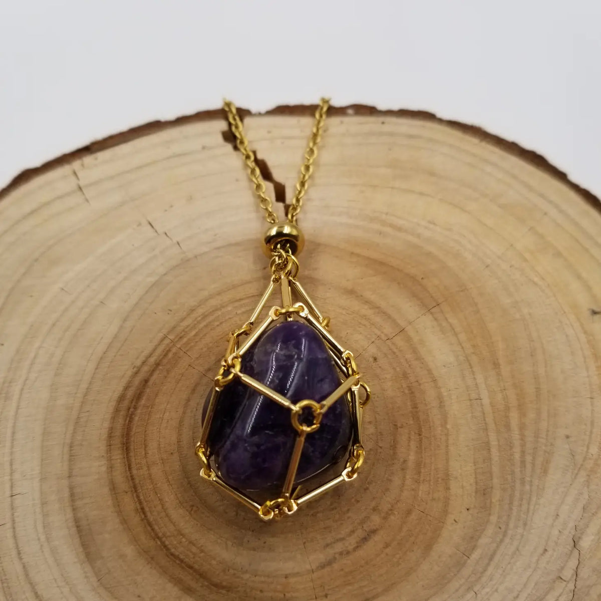 Crystal Cage Necklace KIN LLC